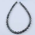 Zhuji 8-11mm Black Baroque Shape Tahiti Seawater Loose Pearl Third Party Certified 36cm Length for DIY Jewelry
