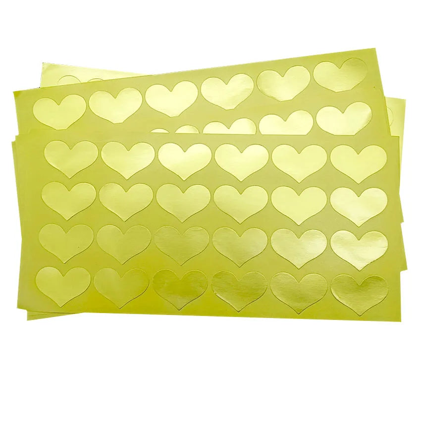 120pcs Per Pack Golden Love Sealing Sticker for Handmade Products Package Label