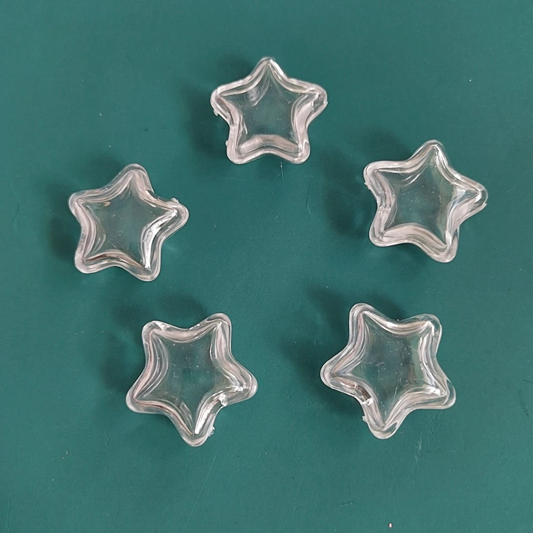 Bulk 100Pcs/Lot Popular Mini Transparent Container Box Beads With Middle Hole for Jewelry Making Pen DIY Decoration