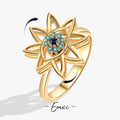Evil Eye Rotating Ring Relieves Anxiety Personality Copper Inlaid Zircon Open Ring