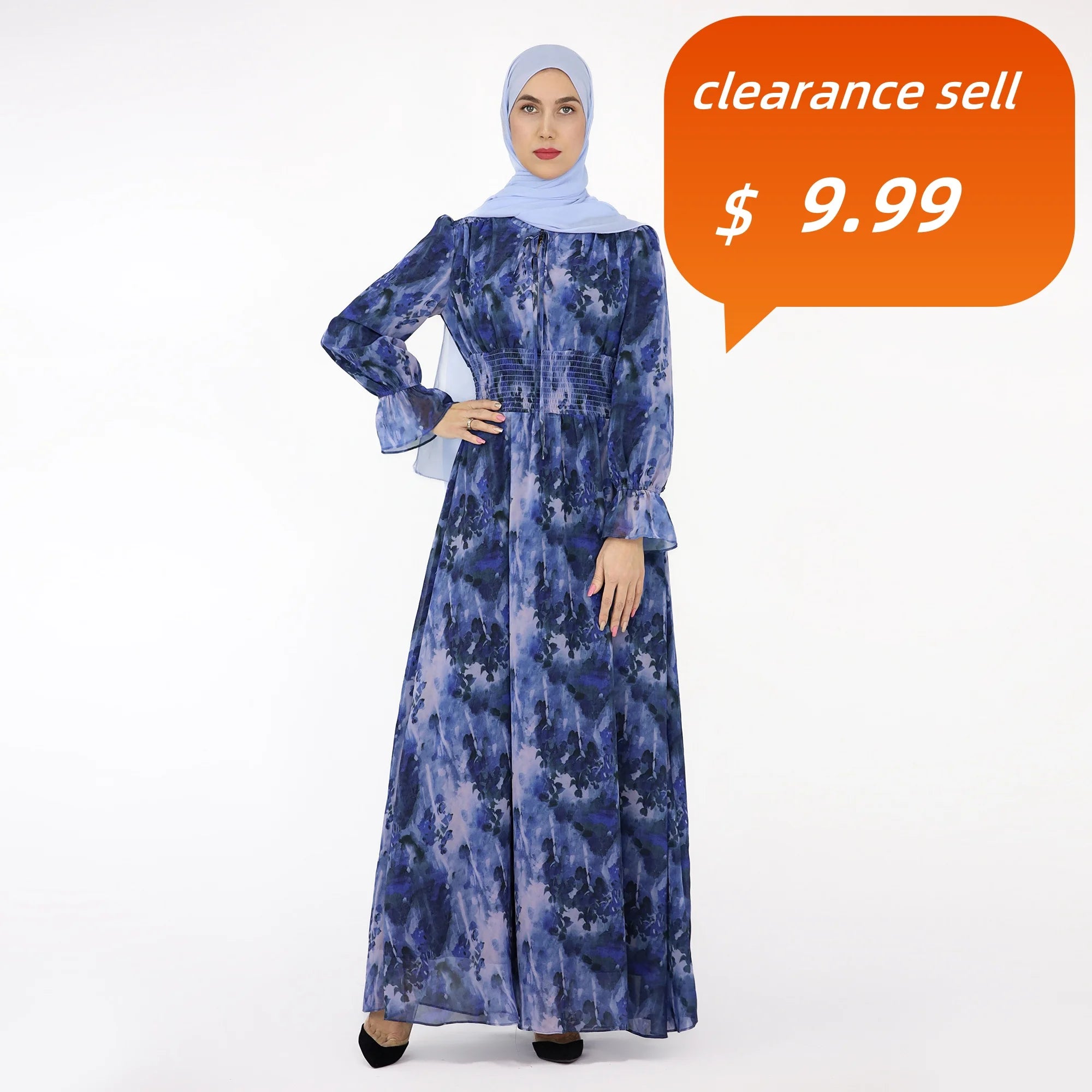 Clearance Sell !!!  Muslim Modest Dresses for Girl Islamic Clothing  Ladies Abaya Women Muslim Dress Dubai Abaya