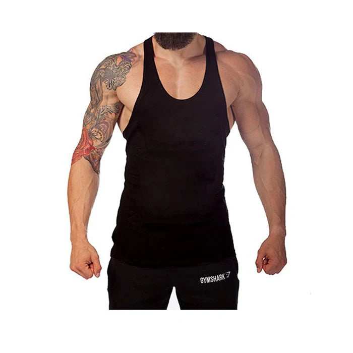 Wholesale Custom Fitness Workout Sleeveless Muscle Vest Cotton Stringer Gym Singlet Male Shirt Men Tank Tops