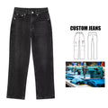 Brand Customization Women's Casual Plus Size Straight Mid-Rise Jeans Fashion Straight Loose Denim Pants