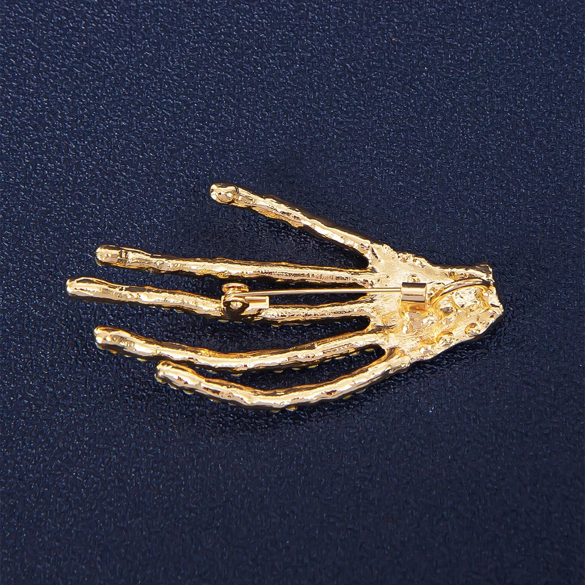 Personality Diamond Finger Fashion Jewelry Brooches Shining Crystal Rhinestone Hand Shaped Brooch Pin