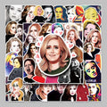 50PCS High-quality Creative Star Surrounding Personality Decorative Adele Stickers Headset Backpack Desktop Cup Sticker