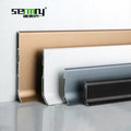 Aluminium Skirting Board Profile Covers Floor Gaps up to 15mm Waterproof Wall Skirting Board Floor Molding