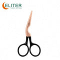 Eliter Hot Sell in Stock Rose Golden Round Tip Stainless Steel Manicure Scissor Nail Eyebrow Scissors Japan Beauty Scissor