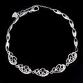 Sterling Silver 3*3mm Semi Mount Bracelet Empty Support Blank Claw Setting S925 Mountain Base Without Center Stone for Inlay DIY