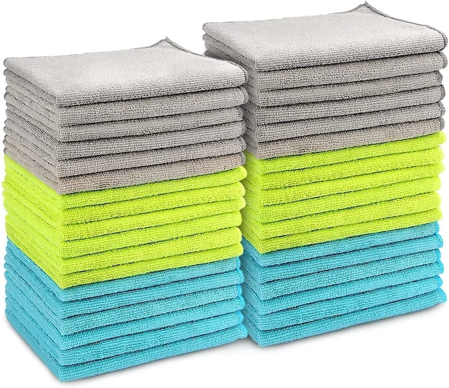 Eco-Friendly Biodegradable Microfiber Cleaning Cloth 40x40 Kitchen Grey Supplier Product