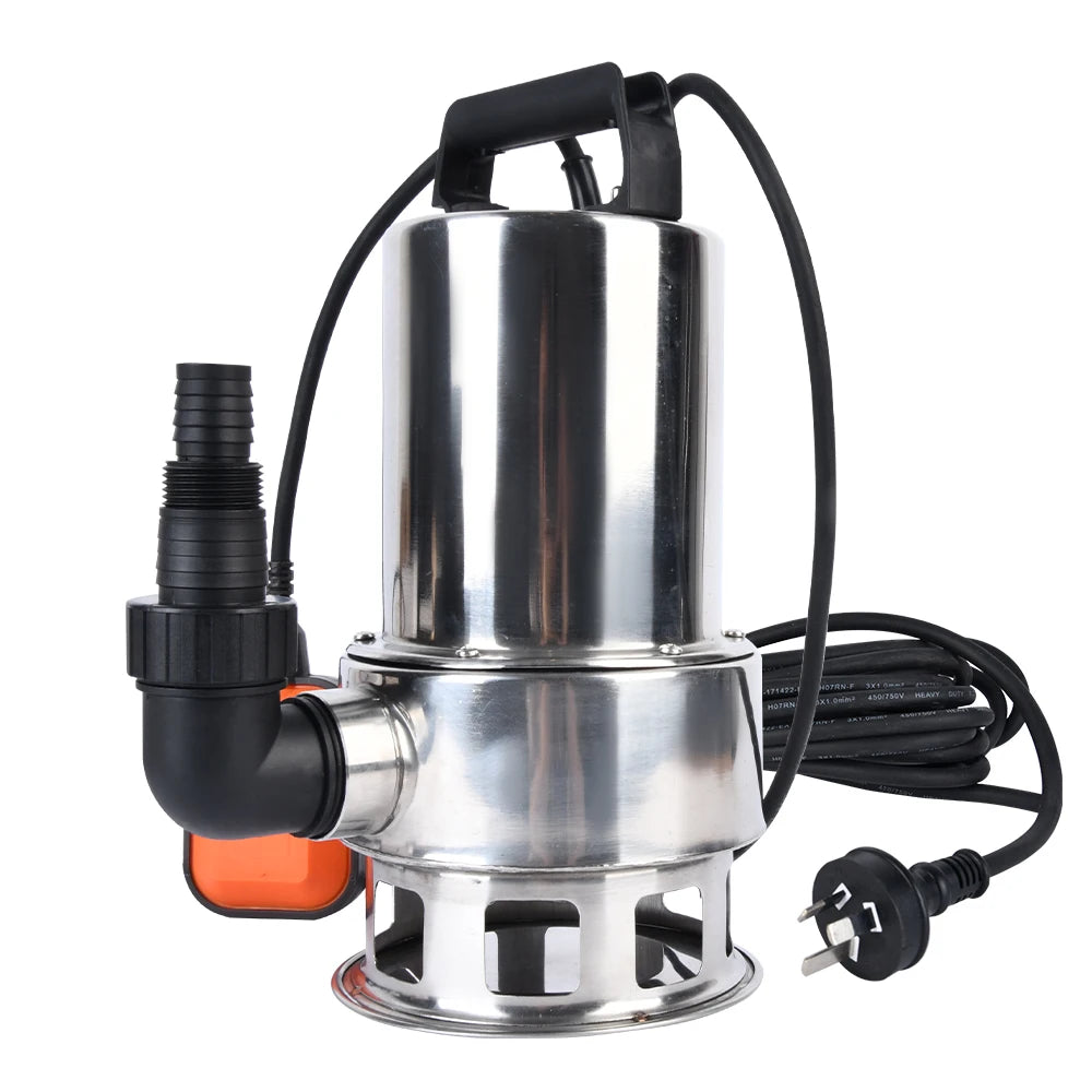 Vertak 750W Electric Submersible Water Pump Automatic Float Switch Stainless Steel High Pressure Water Pump