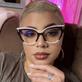New Arrival Fashion Stylish Cat Eye PC Frame Anti-Bluelight Blocking Glasses for Women