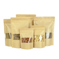 Eco Friendly Recyclable Kraft Paper Pouch Bags Food Custom Gravure Printing Restaurant Recycled Kraft Paper Bag for Fast Food