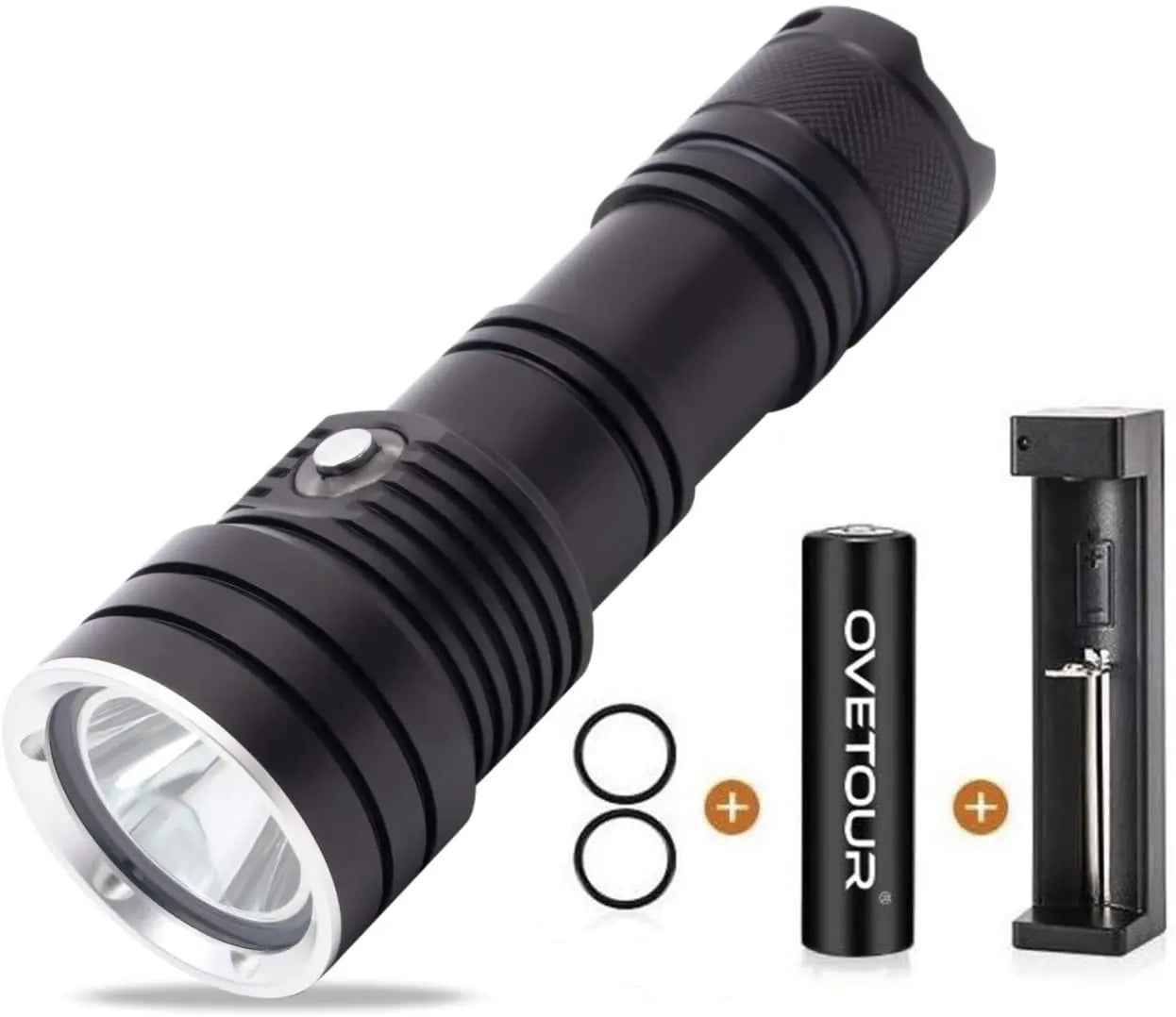 Super Light 3 Modes Flashlight Battery Indicator Waterproof Light Underwater Diving Light Scuba LED Dive Flashlight