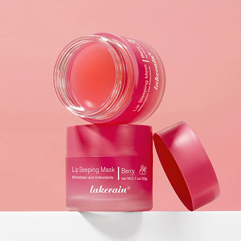 Wholesale Strawberry Soothe Hydrate Cute Lip Plumper Gloss Private Label Overnight Intensive Lip Treatment Mini Lip Balm Jar
