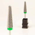 3/32" Coarse Wholesale Electric Safety E File Tungsten Super Long Tapered 5 in 1 Carbide Nail Drill Bits Cross Cut in Storage