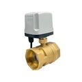 1/2" 3/4" 1" 1-1/4" Waterproof Brass Motorized Ball Valve 220V 12V 24V Two Way 3 Way 1 Control Electric Ball Valve Big Torque