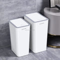 For JOYBOS 2-Pack Plastic Standing Trash Cans for Bathroom 3.4+2.3 Gallon Garbage Bin with Press Type Lid