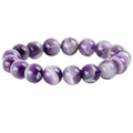 8mm Stretchy Crystal Purple Natural Stone Bead Amethyst Bracelet