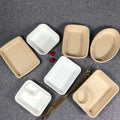 Large Rectangular Biodegradable Compostable Food Tray Disposable Water Oil Proof Meat Chipy Cake Sugarcane Sugar Cane Bagasse