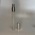 Wholesale Luxury 10ml 5ml Mini Perfume Sample Atomizer Tester Flat Clear Glass Empty Packaging with Pump Sprayer Seal
