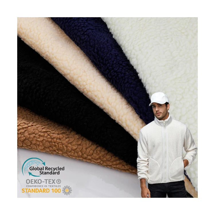 China Manufacture Supplier Wholesale Good Elasticity Sherpa Fleece Fabric for Coat