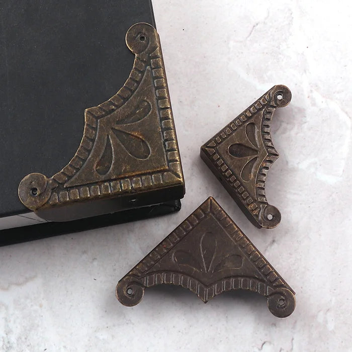 Retro Metal Wooden Jewelry Box Edge Accessories Corner Protector