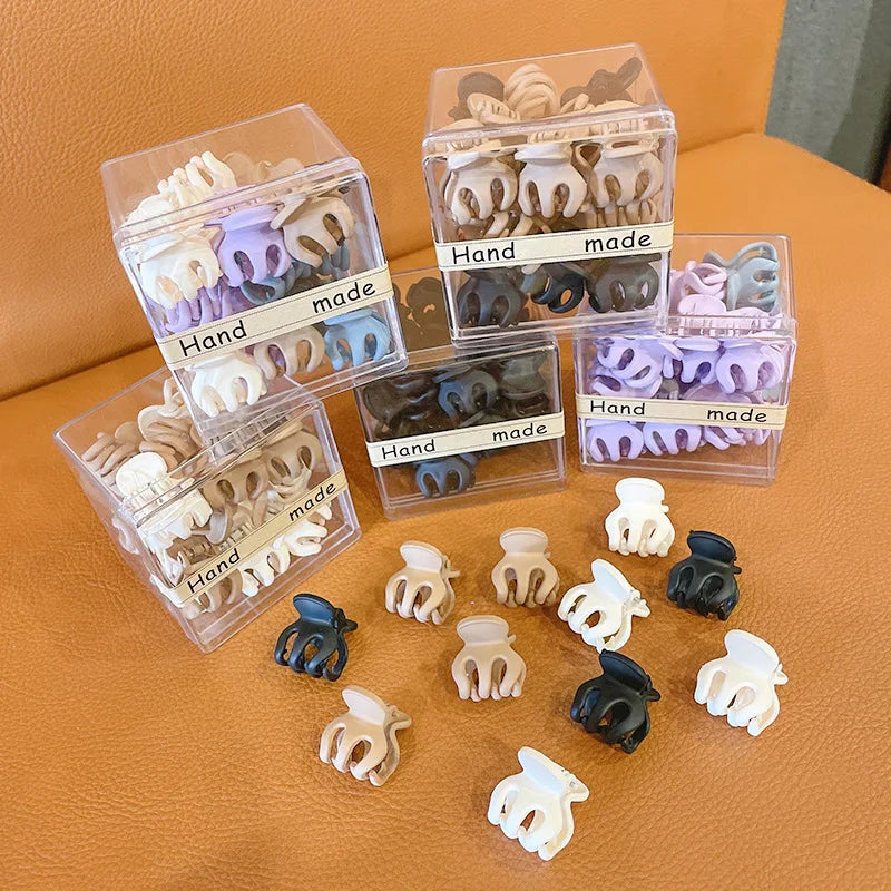 Wholesale 10pcs/set Fashion Girl Cute Small butterfly Matte Hair Claw Clips Set for Girls Plastic Mini Hairpin Kids Hair Clip