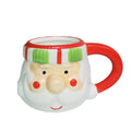 Home Decoration Household Office Use Creative Custom Order Design Stoneware Water Cup Cute Santa Clause Ceramic Mug for Gifts