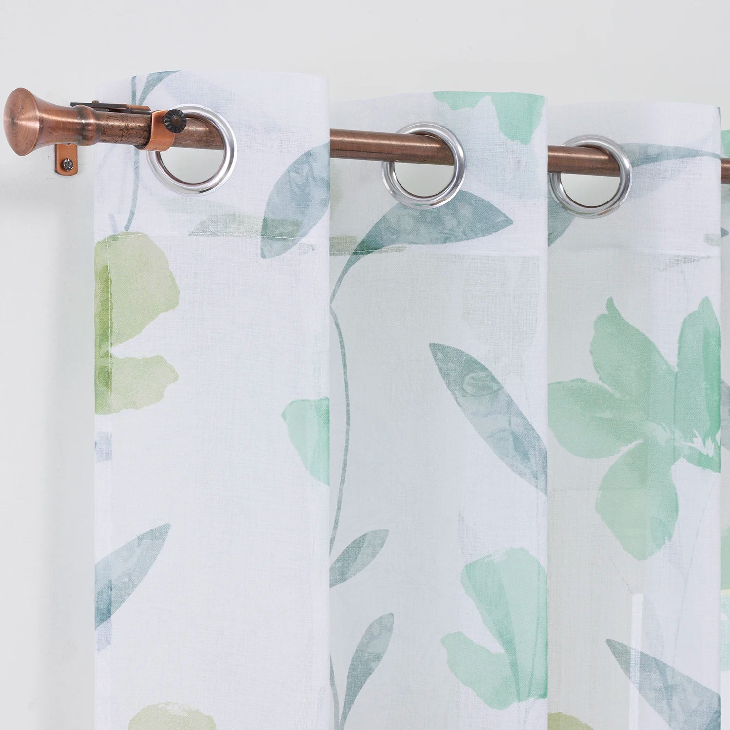 Colorful Floral Pattern Digital Printed Sheer Tulle Drapes for Home Living Room-Factory Wholesale Curtains & Valances