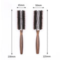 Roll Hair Brush Wood Custom Hair Dye Comb Wooden Round Bristle Brush Curling Hair Brush