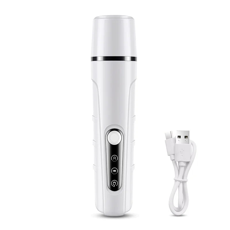 USMILEPET High Power LED Light Electric Pet Nail Grinder Clipper Battery Operated Plastic Animal Manicure Tool Pet Grooming