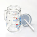 XuanYi Wholesale Sublimation Sippy Cup DIY Custom Print 15OZ Glass Mug With Lid Sublimation Blank Clear Glass Mugs