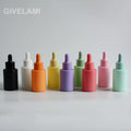 Wholesale Black Pink Green White Color 30ml 1oz Matte Glass Dropper Pipette Bottle for Skin Care Hair Essential Serum Oil