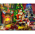 Hot Selling 40x50 LED Light Diamond Paintings Christmas Luminous Beads Drill Crystal Flower Cartoon Landscape Framed Printed