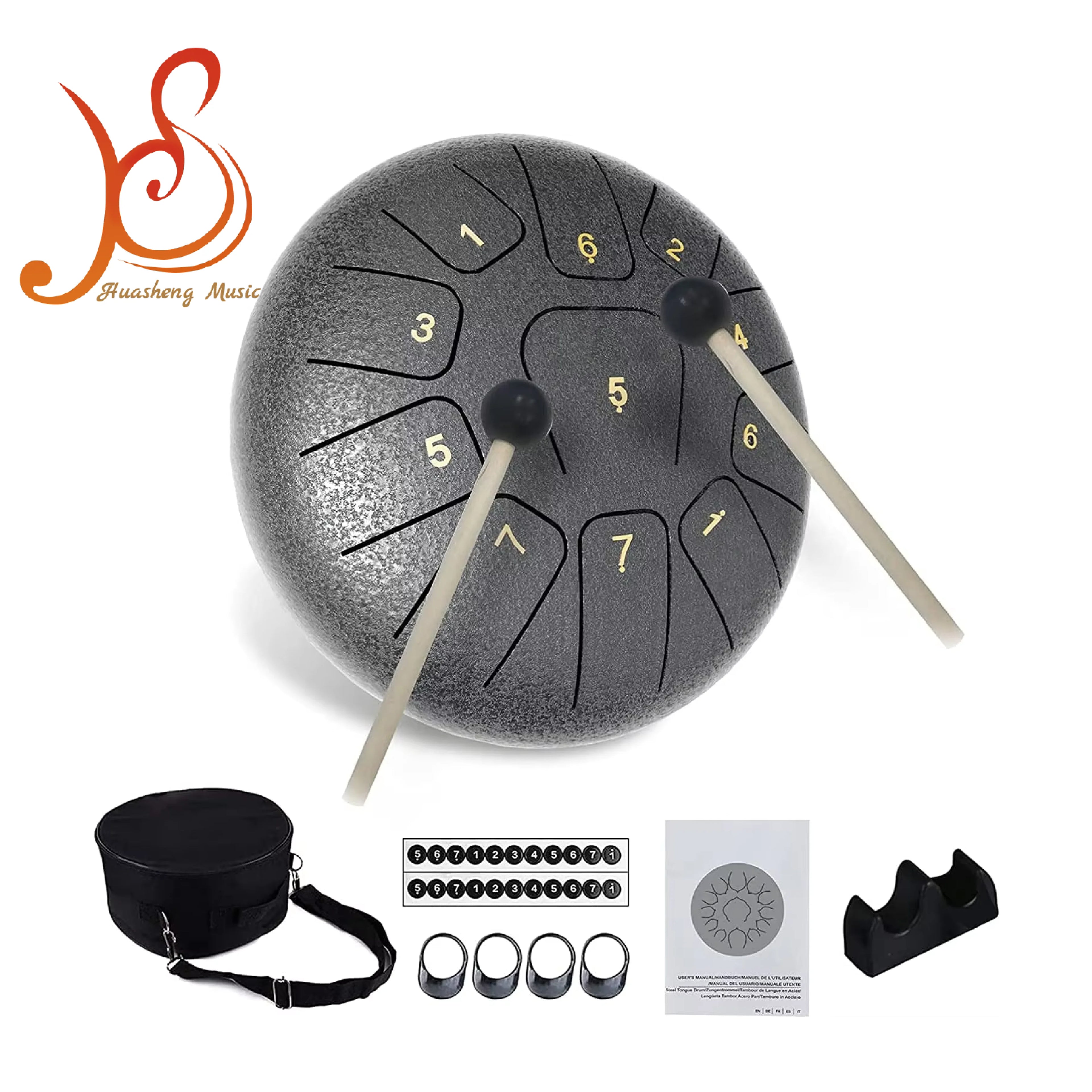 Steel Tongue Drum 12 Inch 13 Note Handpan Tank Drum Percussion Instrument for Meditation Yoga 8 Inch 10 Inch Option