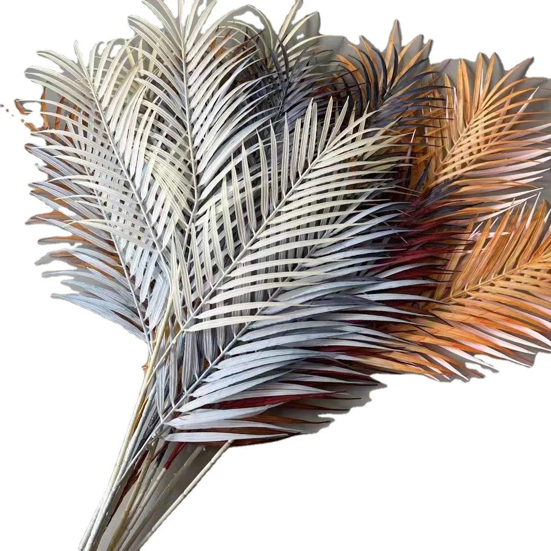 Wholesale Tropical Greenery Tree Stem Wedding Arrangement Party Decoration with Artificial Outdoor Palm Leaves for Wall Decor