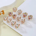 Fashion Dubai Copper Golden Plated Jewelry 18k Gold Kid Flower Earring