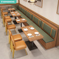 Custom Design Modern Cafe Bench Seating Fast Food Restaurant Tables and Chairs Sets Coffee Shop Furniture Restaurant Booths