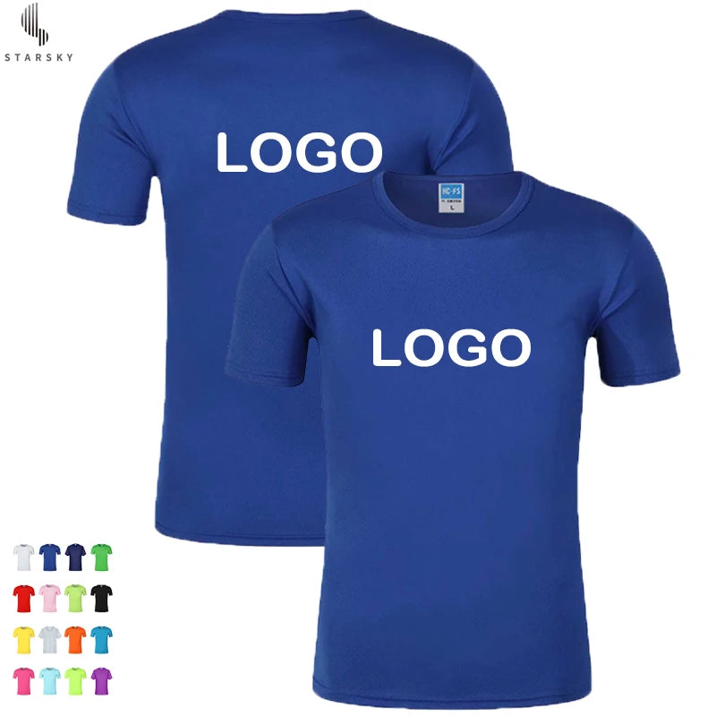 New Blank Men's T-shirts Polyester Sport T Shirt Blouses Tops Unisex Gym Dry  Plain Men's T-shirts Wholesale