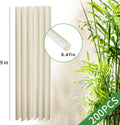 Custom logo Biodegradable Organic Natural 20cm Jumbo Boba Tea Fiber Straw Reusable Drinking Bamboo Fiber Straw