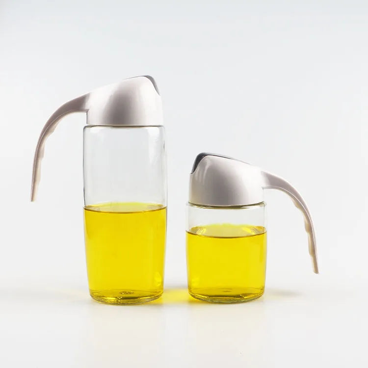 Luxury Kitchen Use Oil Bottle Glass Oil Dispenser With Handle 300ml 600ml