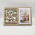 New Design Wooden Letter Board with Photo Frame for Home Decor