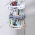 Bathroom No Drilling Wall Mounted Plastic Storage Organizer Rack Vacuum Suction Cup Basket Holder for Bathroom Accessories