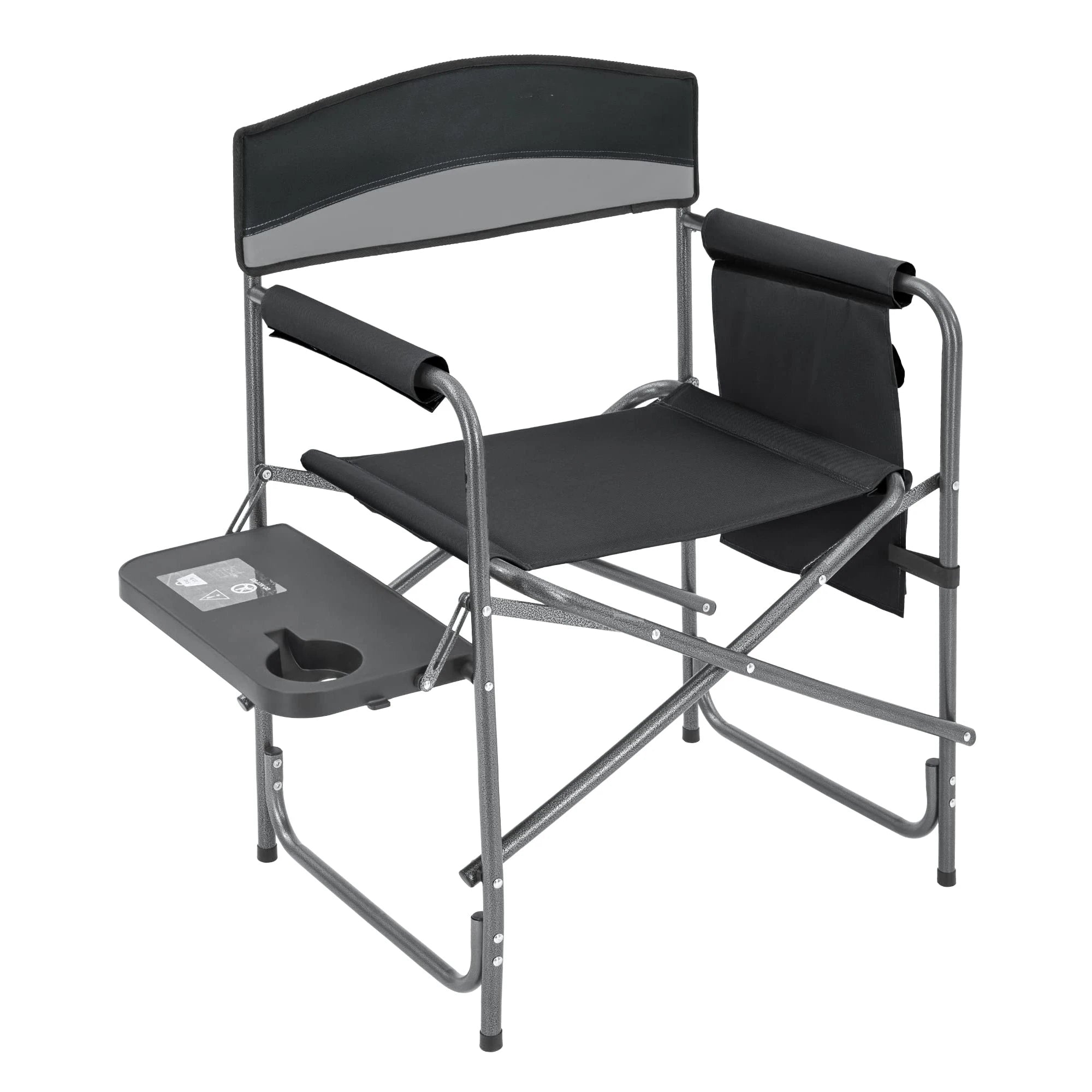 Heavy Duty Outdoor Furniture Padded Portable Chair With Side Table Storage Pockets Carry Straps Supports 440LBS-Modern Design