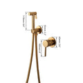 Golden Plated Stainless Steel Modern Design Water Saving Handheld Bidet Sprayer Set Women's Anal Accessories Bathroom Faucet