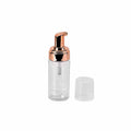 High End Personal Care Cosmetic Packaging 120/150/160/200/250ml PET Plastic Facial Cleanser Lash Foam Rose Gold Pump Bottle