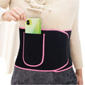 Sports Sweat Burst Waist Support Belt Durable Waist Abdominal Fat Burning Training Belt Sauna  Waist Trimmer With Phone Pocket