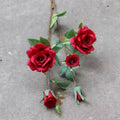 F530 Florist Supplies Wholesale Flower Bulk Synthetic Floral Branch Silk Simulation Faux Rose Long Stem Artificial Flowers Roses