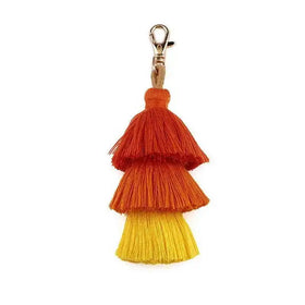 Handmade Keychain Tassels Cotton 3 LAYERs Colorful Keychain Jewelry Female Bag Multi-Layer Tassel Keychain With Tassels
