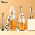 Bubble Tea 500ml/700ml/1000ml Measure Scale Strainern Tranasparent Beverage Shaker Professional Milk Tea Shaking Tools